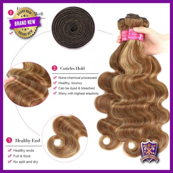 Brazilian Virgin Human Hair Body Wave Extensions 20-26 Inch 12A Grade